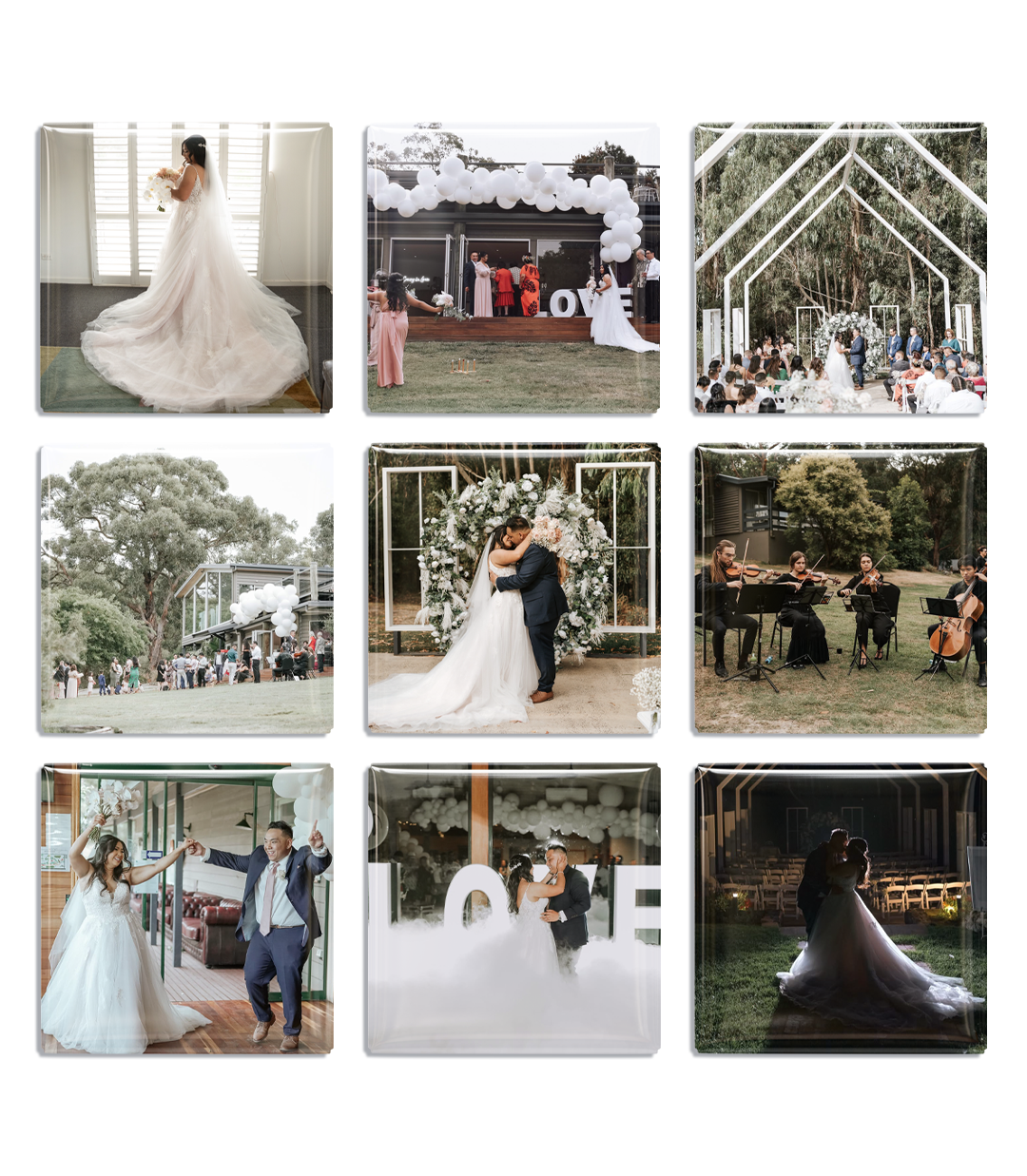 Square Photo Magnet Sets